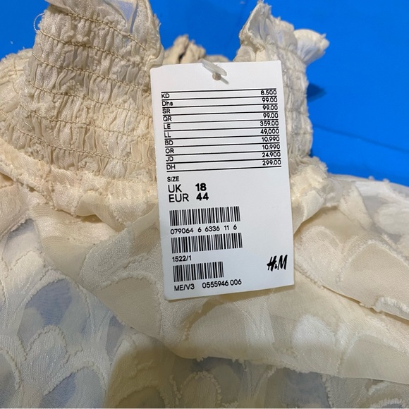 NWT! H&M Cream Lace Blouse - Picture 5 of 13